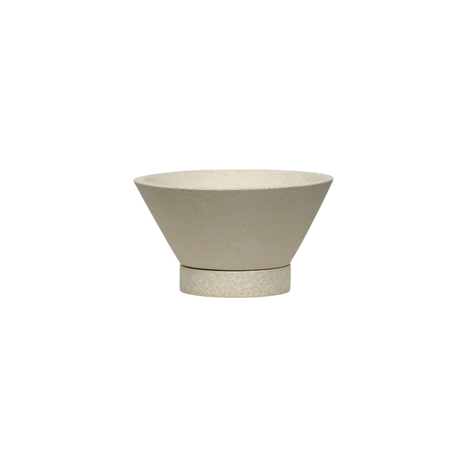ENKEL V-Shaped Terrazzo Pot with Flat Saucer