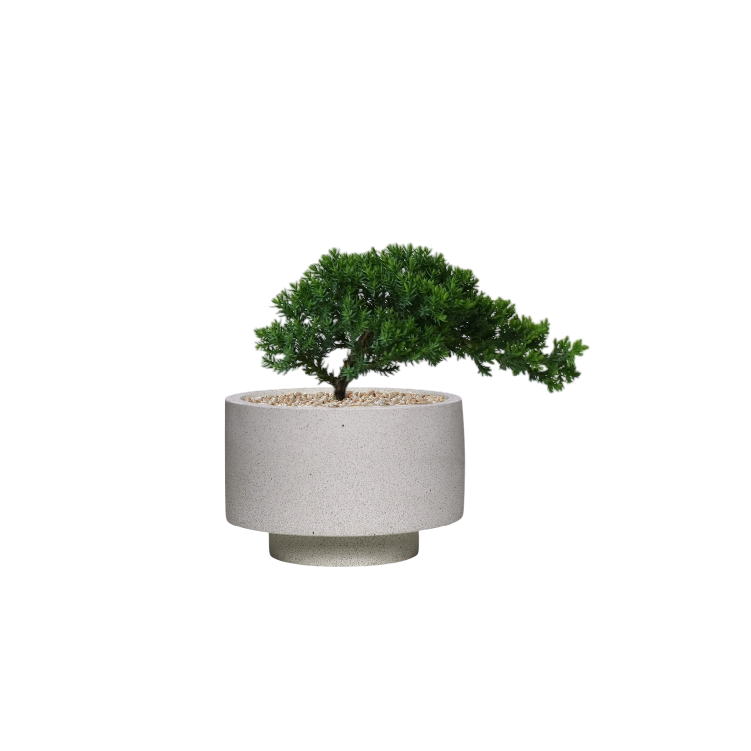 ENKEL Rectangular-Shaped Terrazzo Pot with Flat Saucer