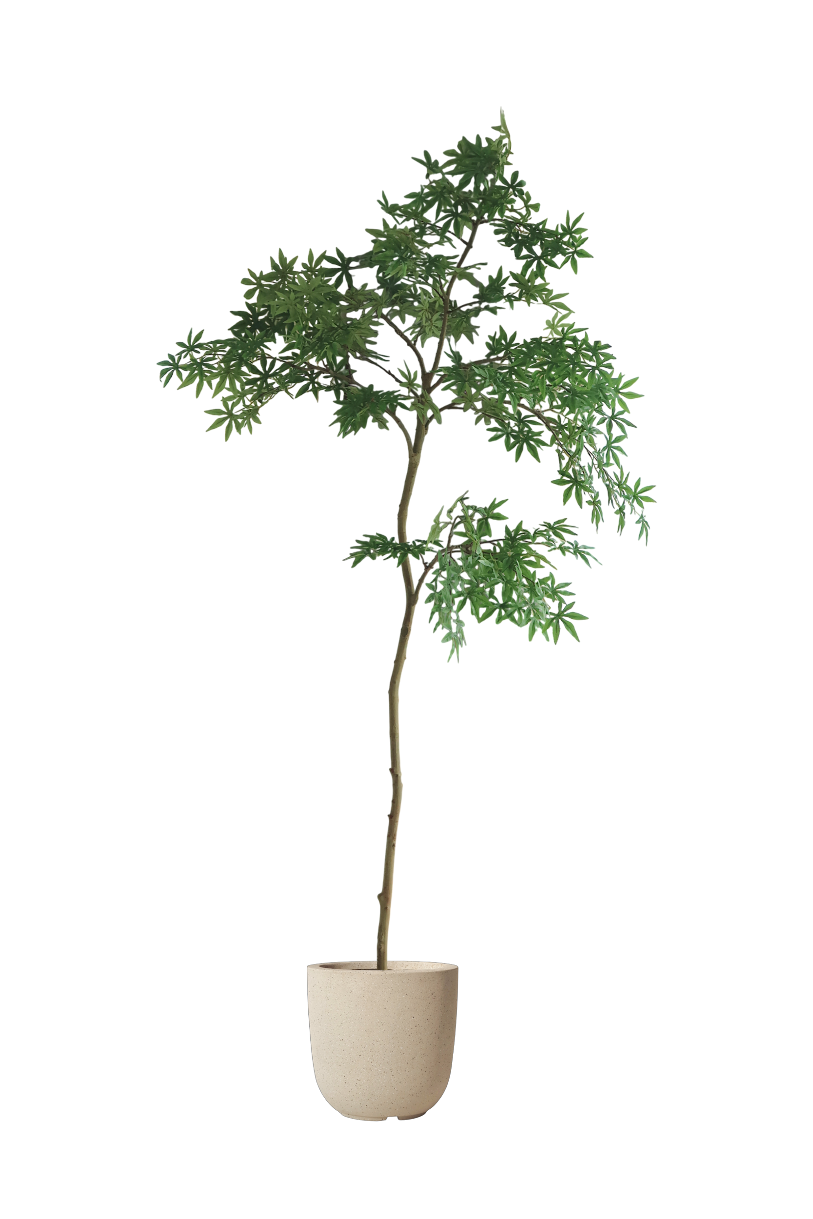 BERG U-Shaped Fiberglass Pot W34cm (Speckled Beige)