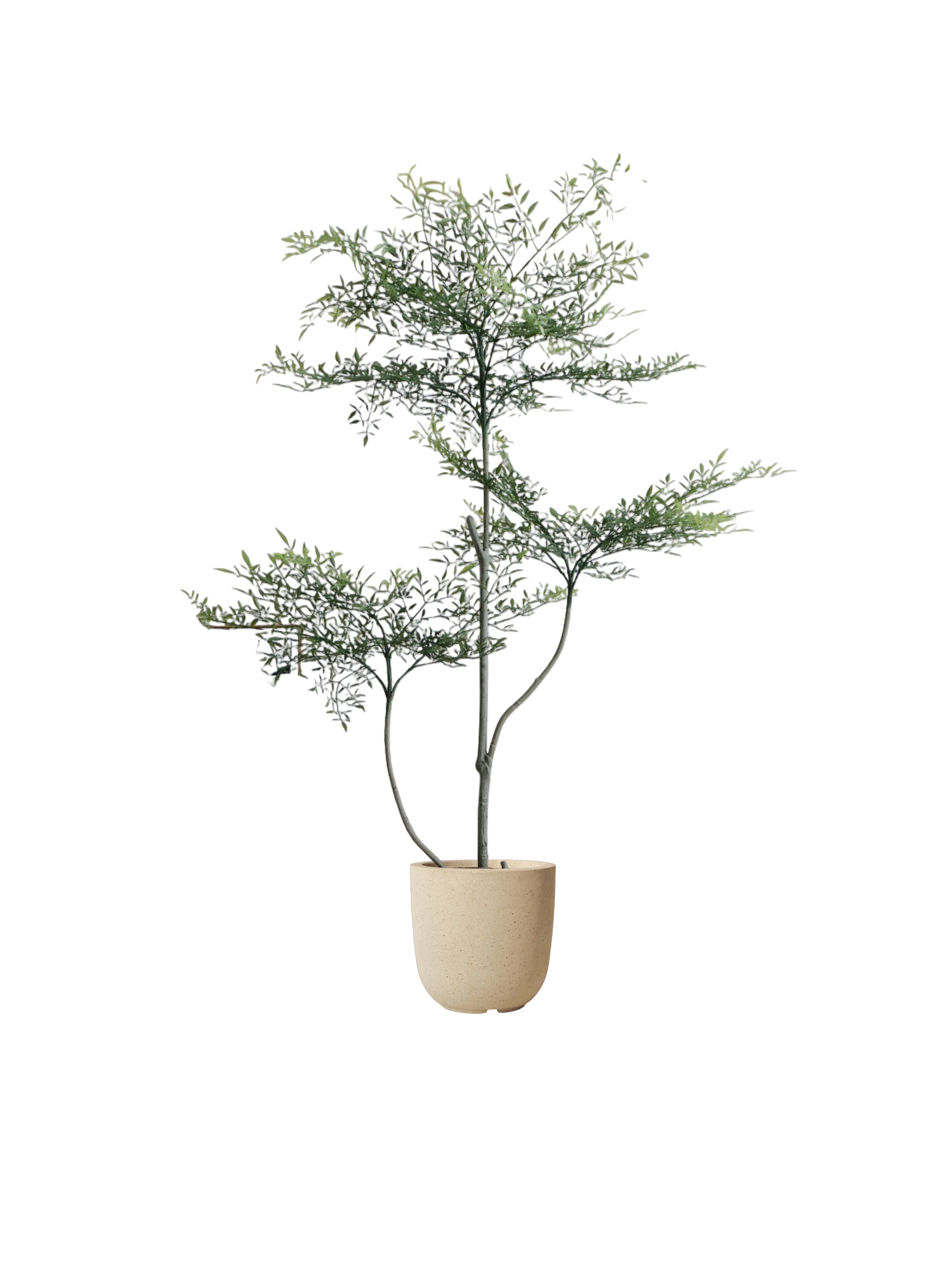 BERG U-Shaped Fiberglass Pot  (Speckled Beige)