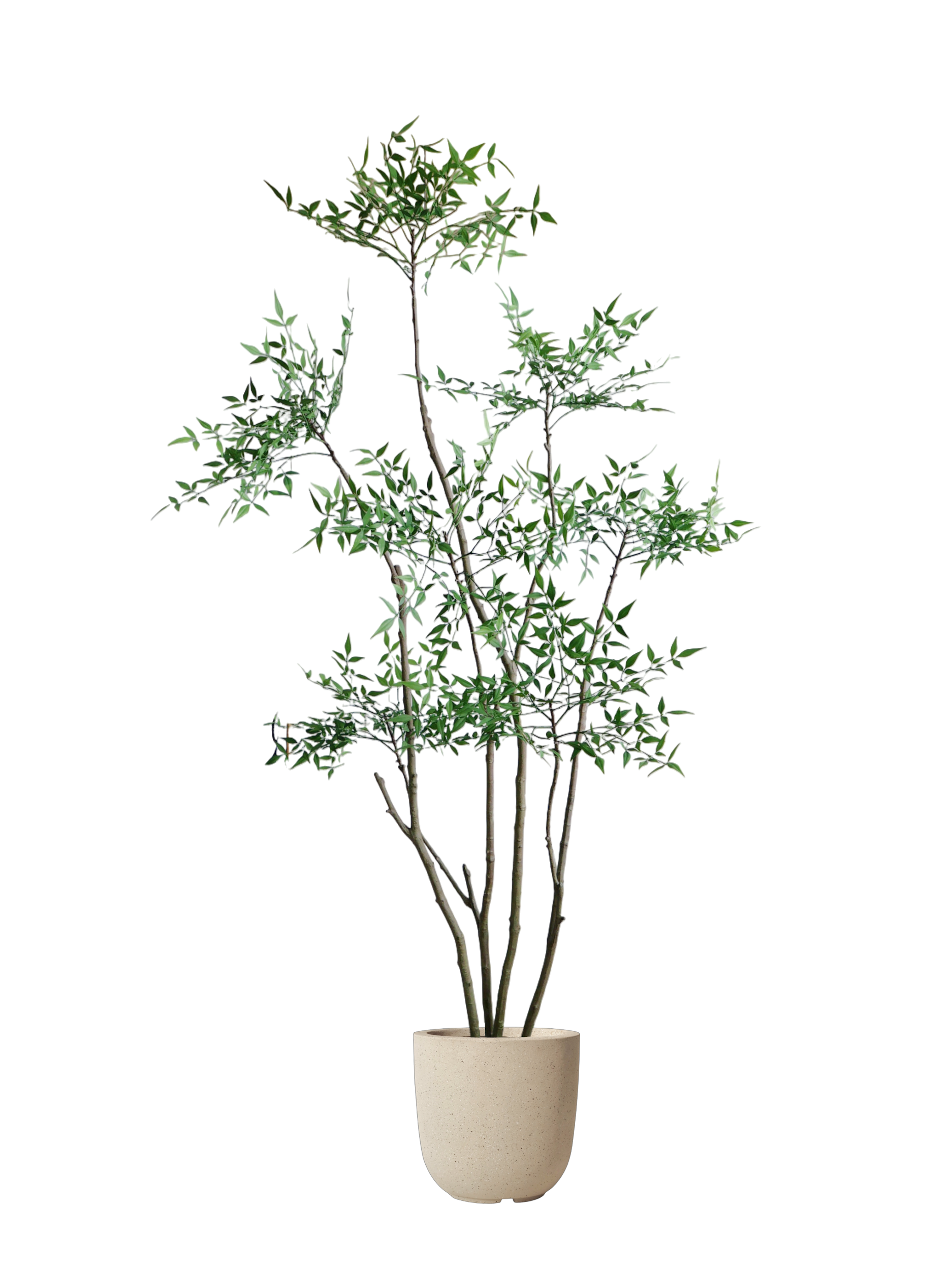 BERG U-Shaped Fiberglass Pot W34cm (Speckled Beige)