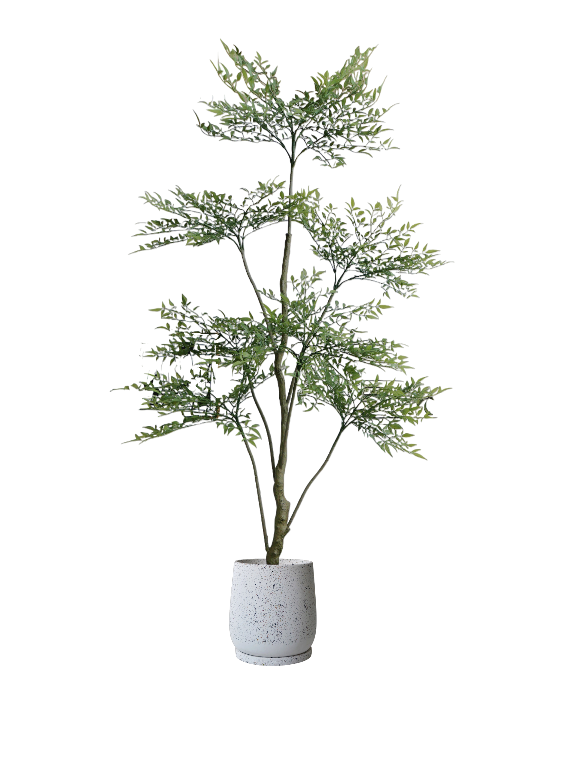 ENKEL Egg-Shaped Terrazzo Pot W28cm (White)