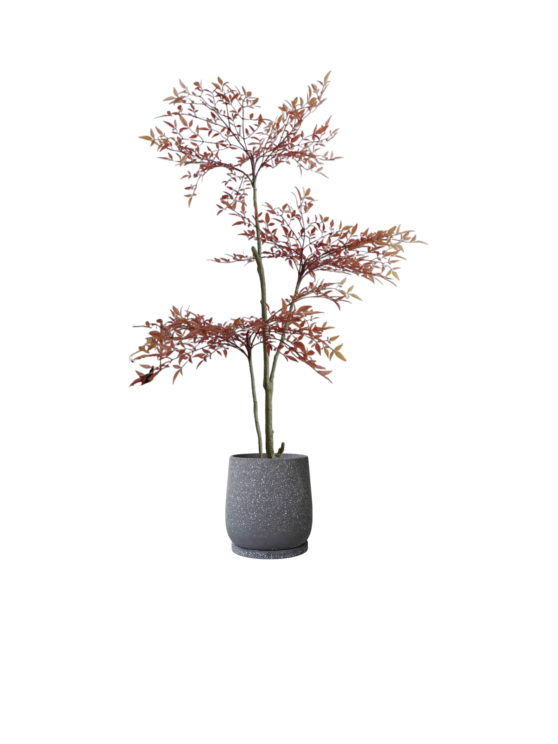 ENKEL Egg-Shaped Terrazzo Pot W28cm (Grey)