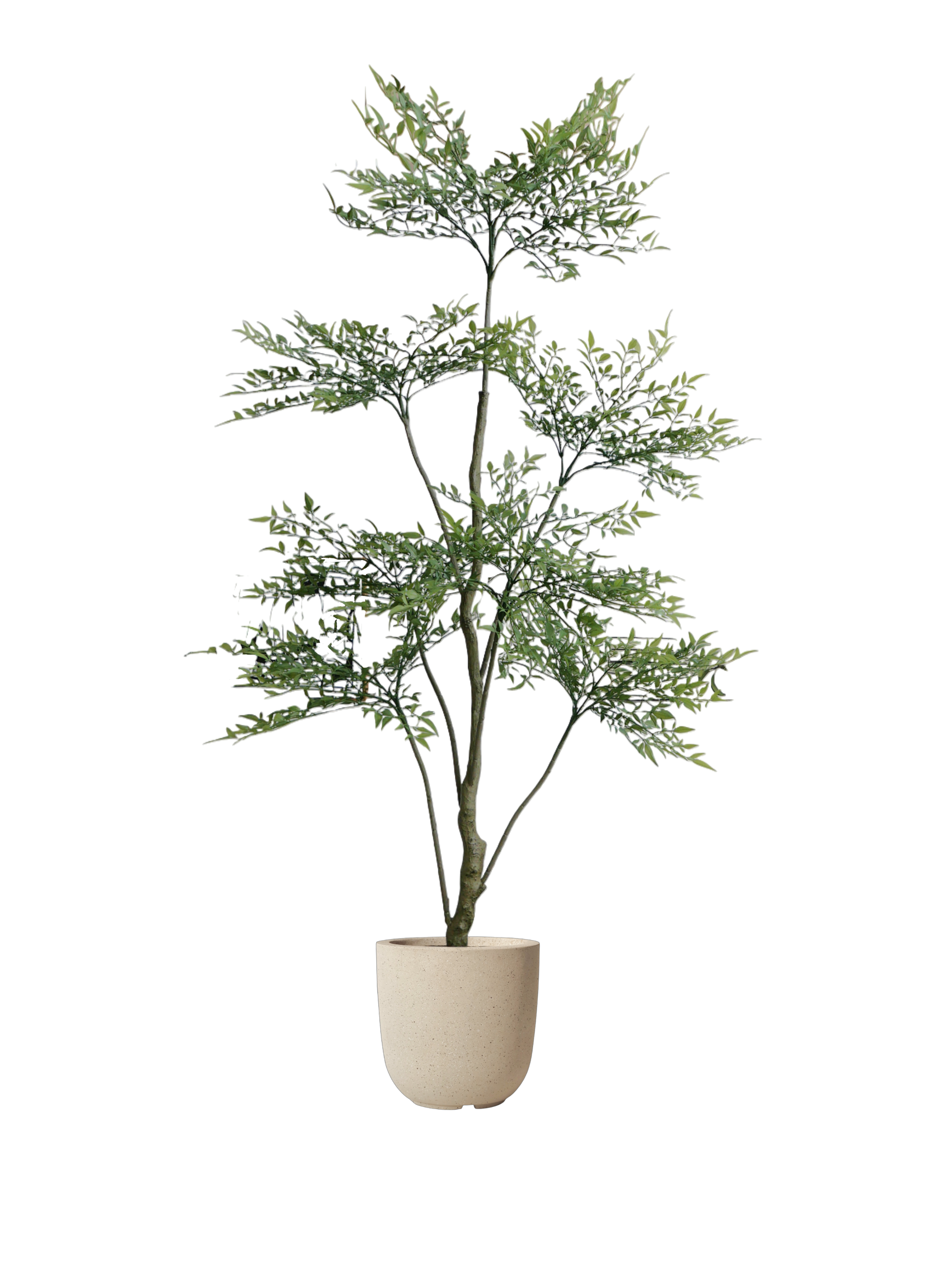 BERG U-Shaped Fiberglass Pot W34cm (Speckled Beige)