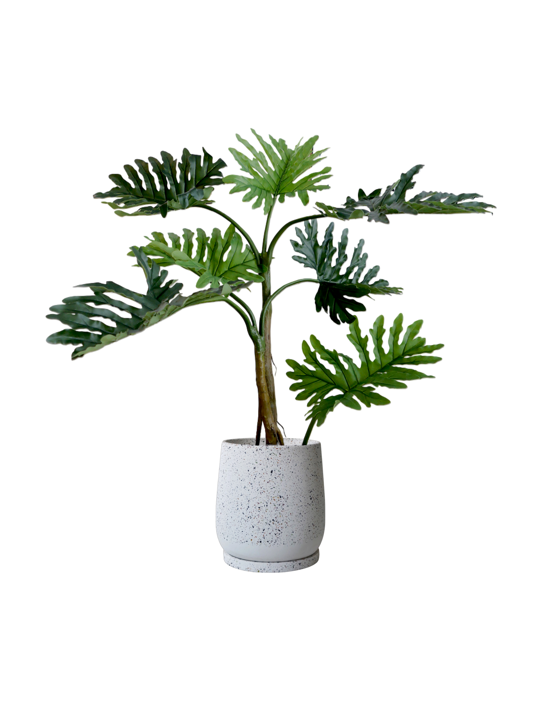 ENKEL Egg-Shaped Terrazzo Pot W28cm (White)